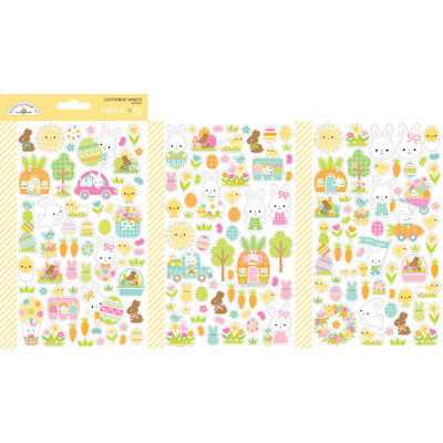 Doodlebug,Bunny Hop, Mini Icon Sticker Sheet