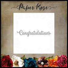 Paper Rose, Congratulations Die Cut