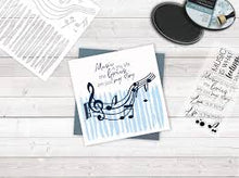 Load image into Gallery viewer, Crafters Companion, Music &amp; Lyrics Stamp and Stencil SEt
