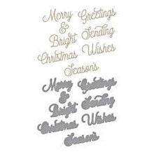Load image into Gallery viewer, Spellbinders, Merry Glimmer Sentiments  Hot Foil Plate &amp; Die Cut
