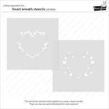 Lawn Fawn, Heart Wreath Stencils q