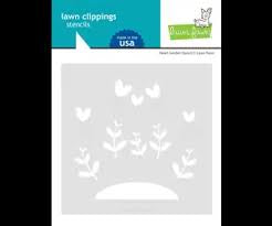 Lawn Fawn, Heart Garden  Stencil q