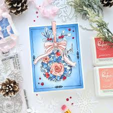 Pink fresh Studio, Floral Bauble Stamp