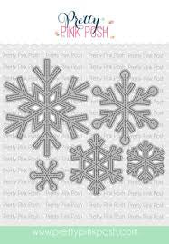 Pretty Pink Posh, Stitched Snowflakes Die Cut