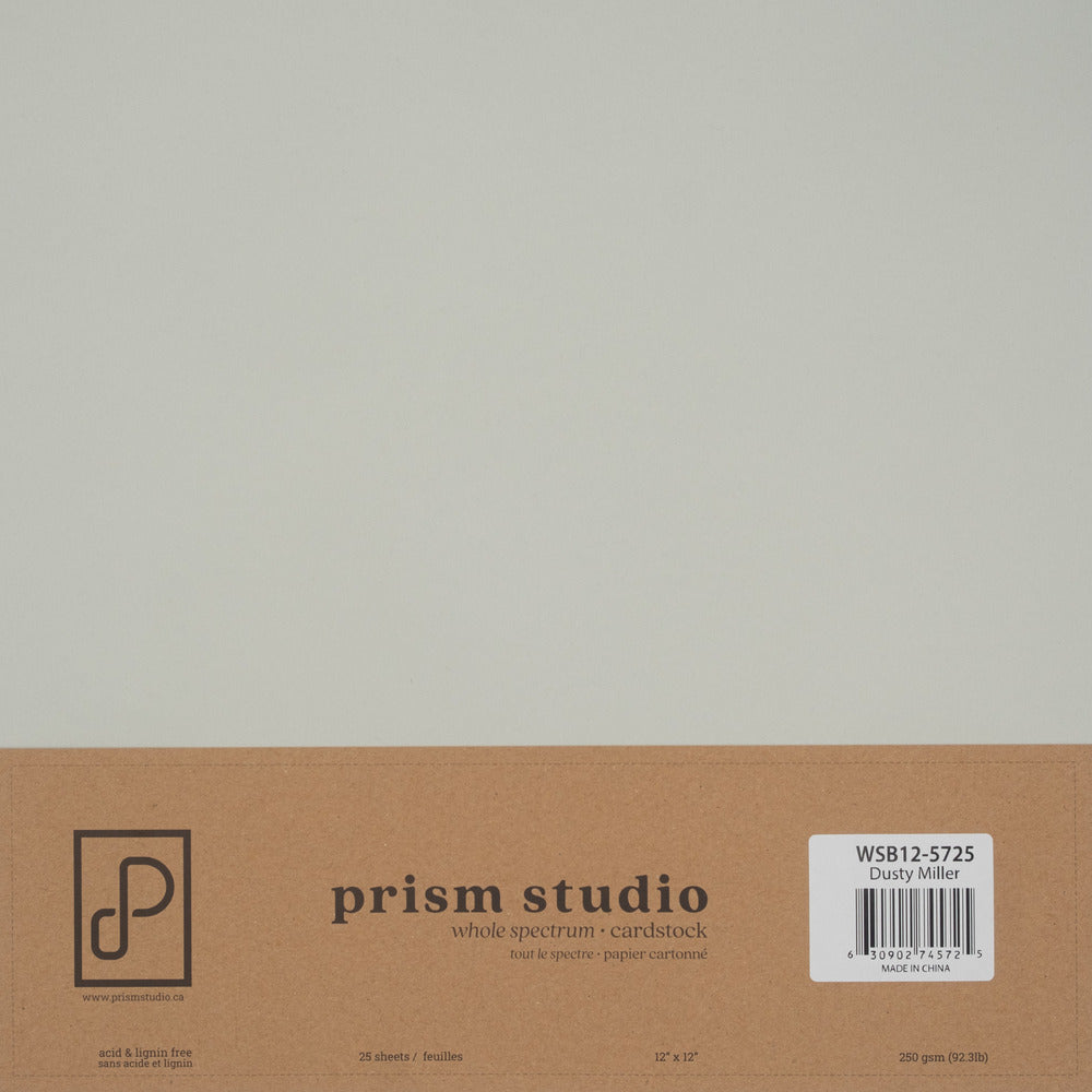 Prism Studio Whole Spectrum 12 x 12 Cardstock; Dusty Miller