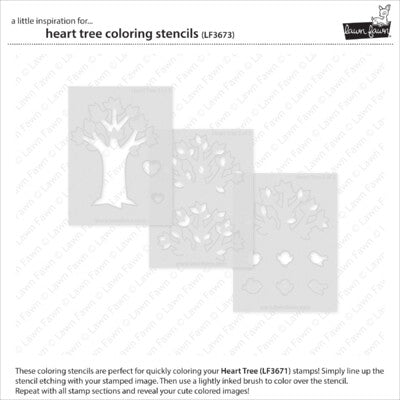 Lawn Fawn, Heart Tree Colouring Stencils