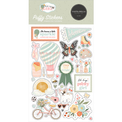 Carta Bella, That’s my Girl Puffy stickers