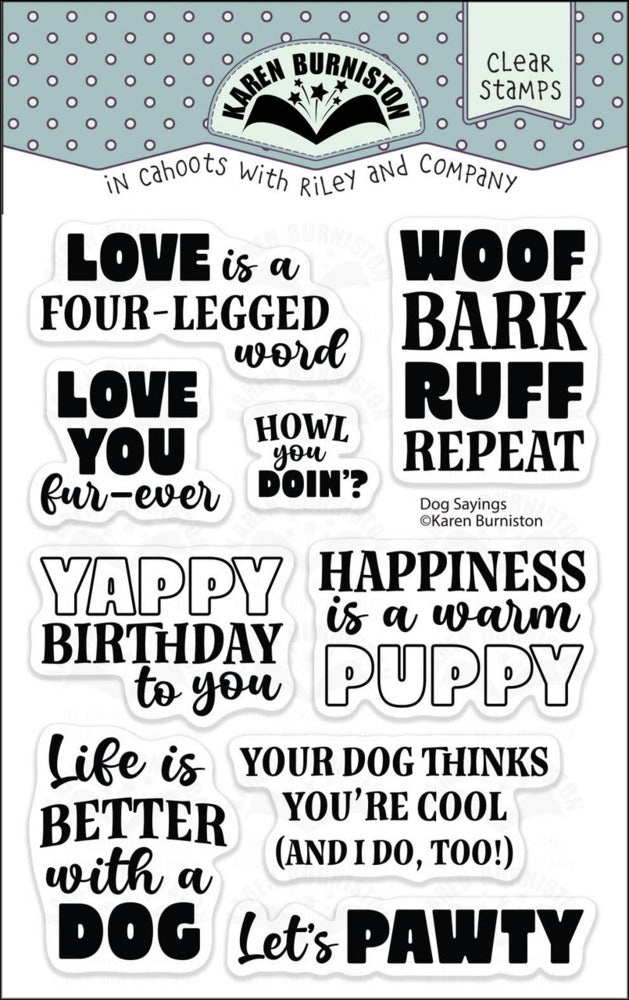 Karen Burniston, Clear Stamp, Dog Sayings