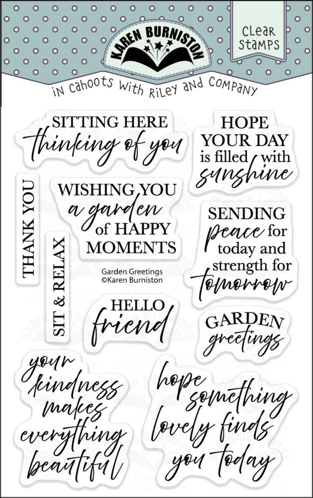 Karen Burniston, Clear Stamp, Garden Greetings