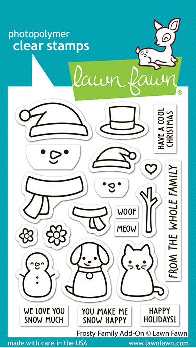 Lawn Fawn, Frost Family Add On Stamp & Die cut set