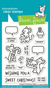 Lawn Fawn, Sweet Christmas Mice Stamp & Die Set