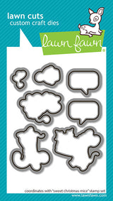 Lawn Fawn, Sweet Christmas Mice Stamp & Die Set