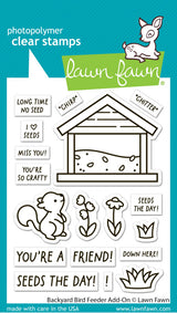 Lawn Fawn, Backyard Bird Feeder Add on SEt