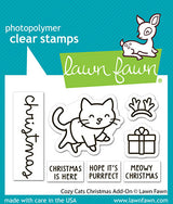 Lawn Fawn, , Cozy Cats Christmas Add-On Stamp & Die