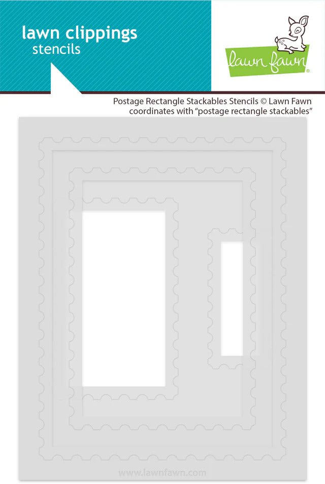 Lawn Fawn,Stencils, Postage Rectangle Stackables