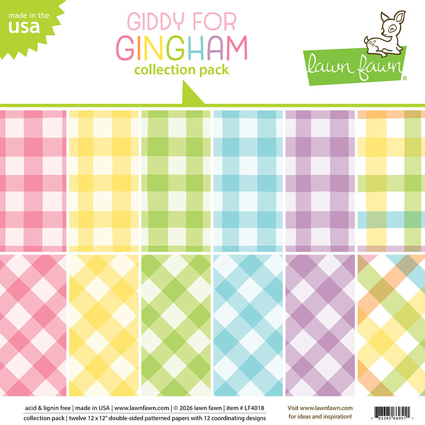 Lawn Fawn, 12X12 Collection Pack, Giddy For Gingham