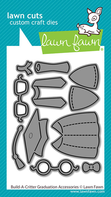 Lawn Fawn, Die, Build-A-Critter Graduation Accessories