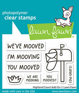 Lawn Fawn, Highland Cows! Add-On  Stamp & Die Cut Set