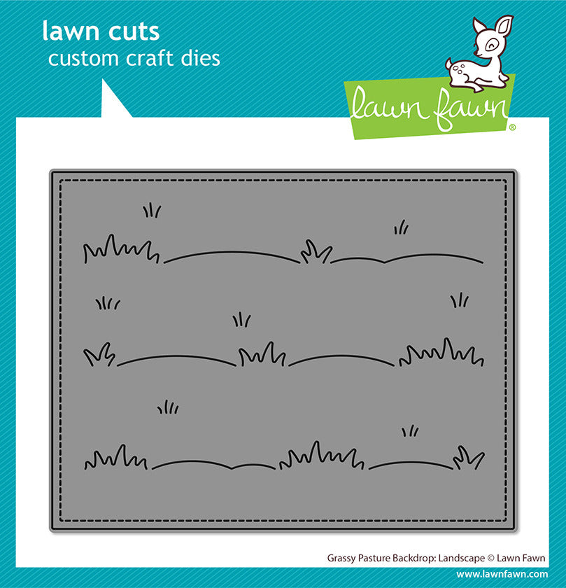 Lawn Fawn, Grassy Pasture Backdrop: Landscape