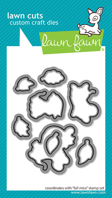 Lawn Fawn, Fall Mice Stamp & Die Set