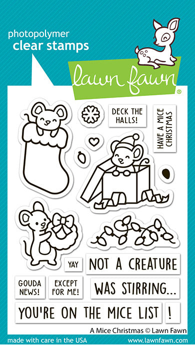 Lawn Fawn, Stamp & Die Cut Set, A Mice Christmas