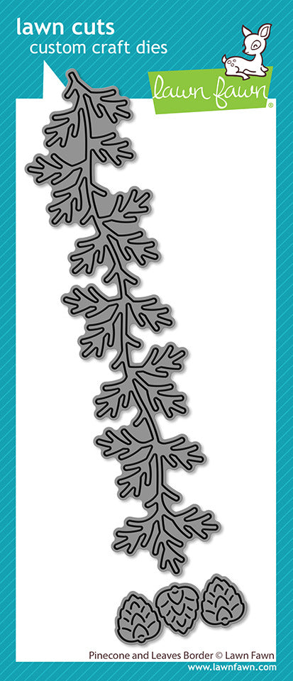 Lawn Fawn, Die, Pinecone and Leaves Border