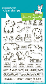 Lawn Fawn Capybaras! Stamp and Die Cut