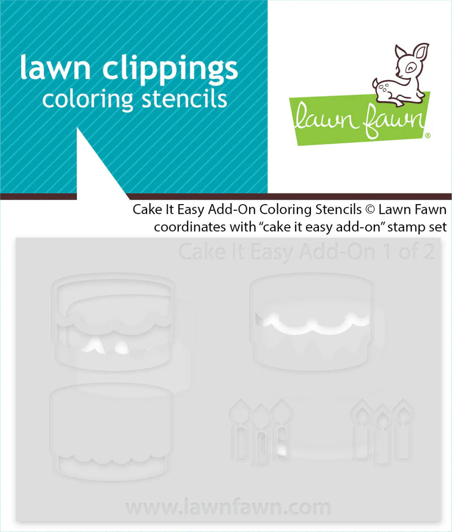 Lawn Fawn Cake It Add On Colouring STencil