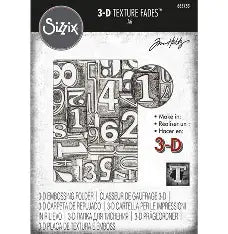 Sizzix, Numbered 3D Embossing folder