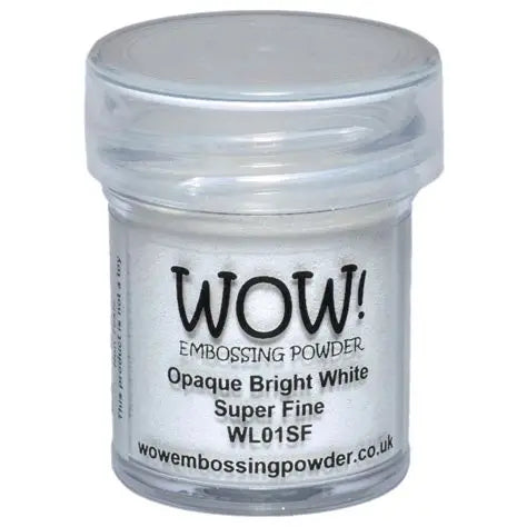 Wow! Embossing Powder, Opaque Bright White Super Fine