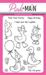 Pink & Main, Clear Stamp & Dies, Silly Goose