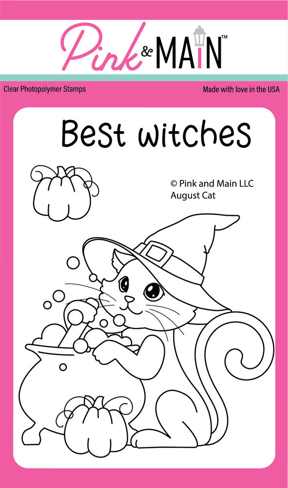Pink & Main, Clear Stamp, August Cat & Die Cut