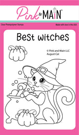 Pink & Main, Clear Stamp, August Cat & Die Cut