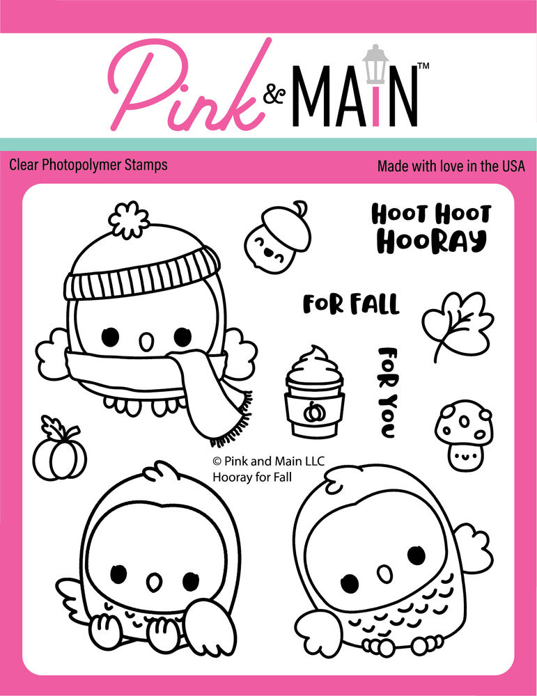 Pink & Main, Clear Stamp, Hooray for Fall