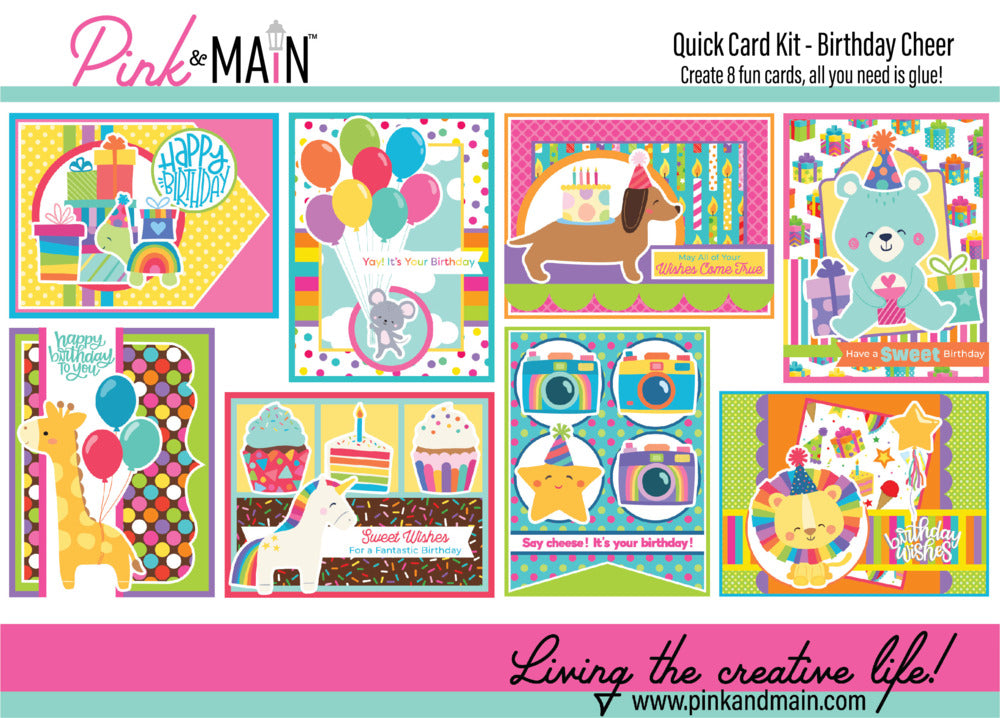 Pink & Main, Quick Card Kit, Birthday Cheer