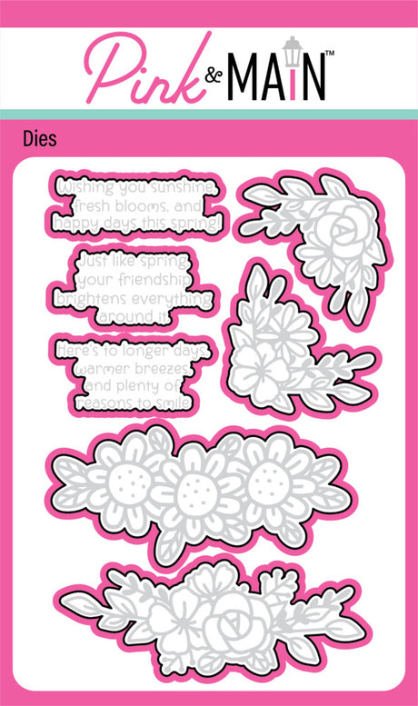 Pink & Main, Clear Stamp & Dies, Fresh Blooms