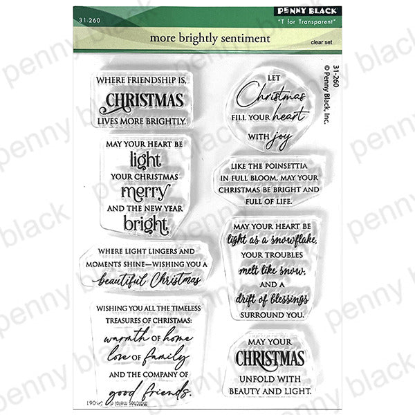 Penny Black, Clear Stamp, More Brightly Sentiment Pre-order