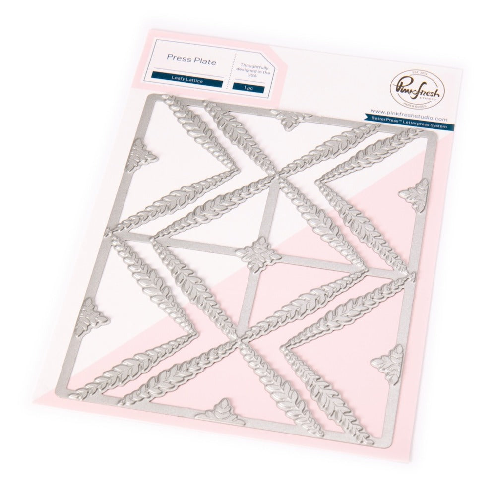 Pink Fresh Studio, Press Plate, Leafy Lattice