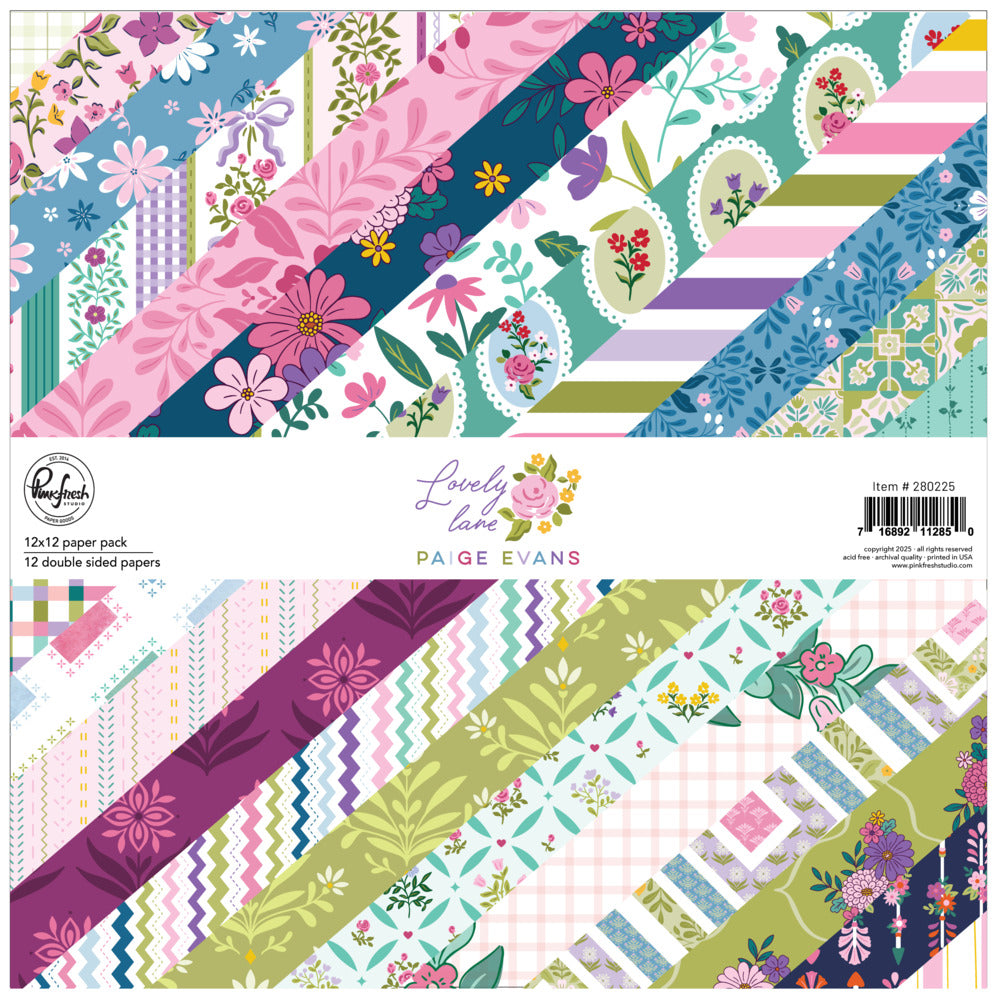 Pinkfresh Studio, 12X12 Paper Pack, Lovely Lane