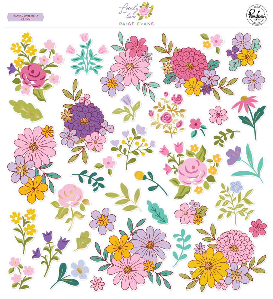 Pinkfresh Studio, Floral Ephemera, Lovely Lane