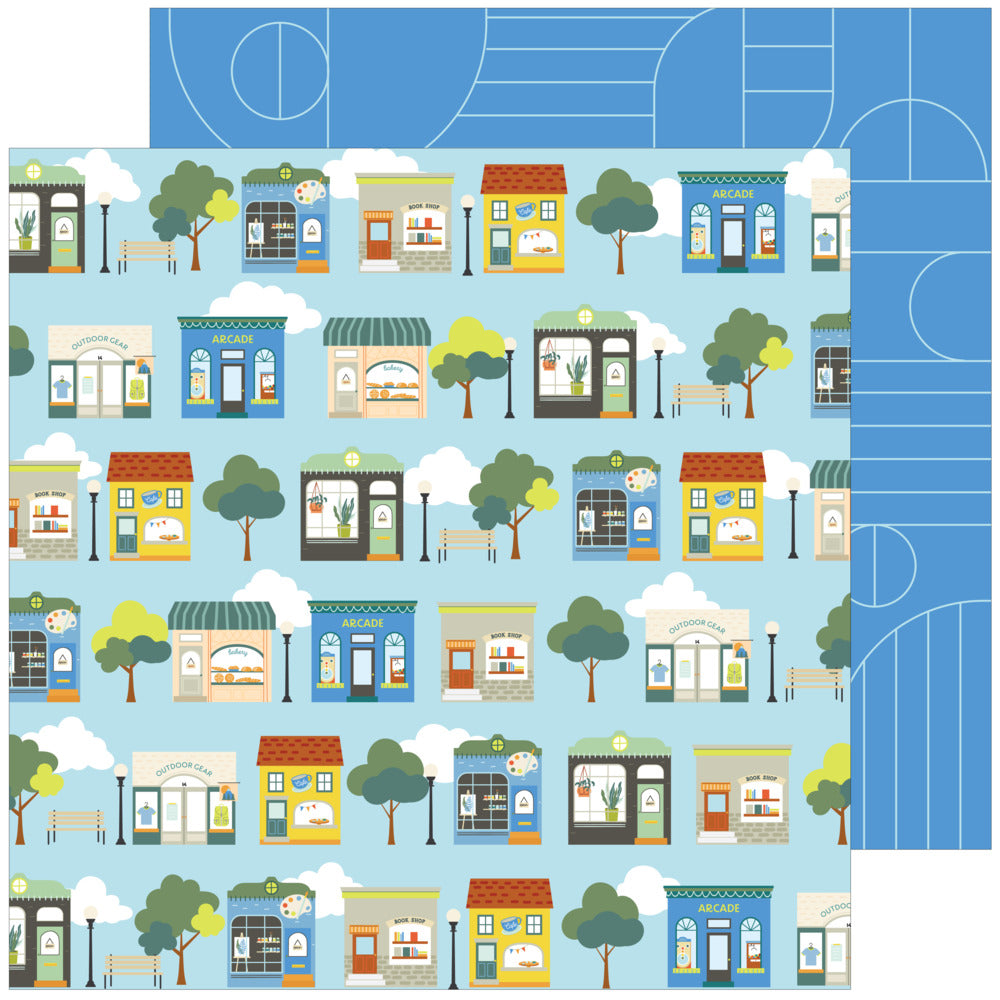 Pinkfresh Studio, 12X12 Patterned Paper, Legendary - Scenes from Today