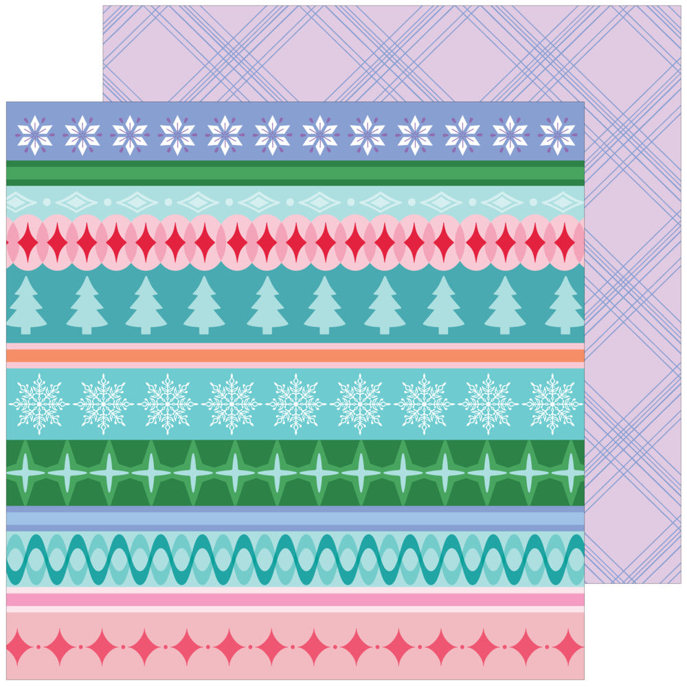Pinkfresh Studio, 12X12 Patterned Paper, Very Merry Christmas - Festive & Fun