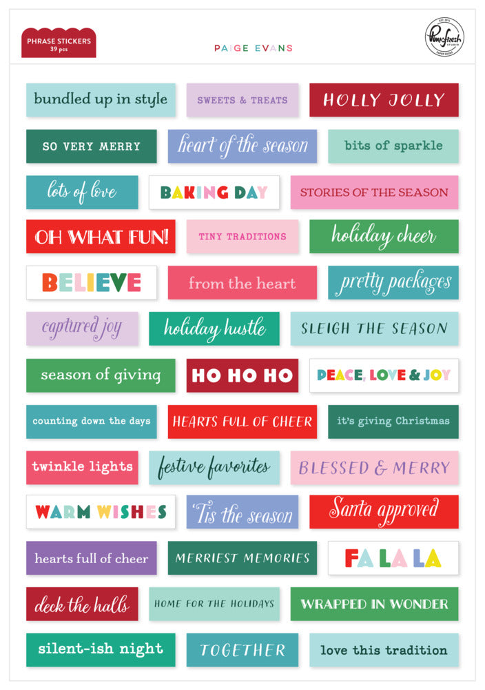 Pinkfresh Studio, Phrase Stickers, Very Merry Christmas