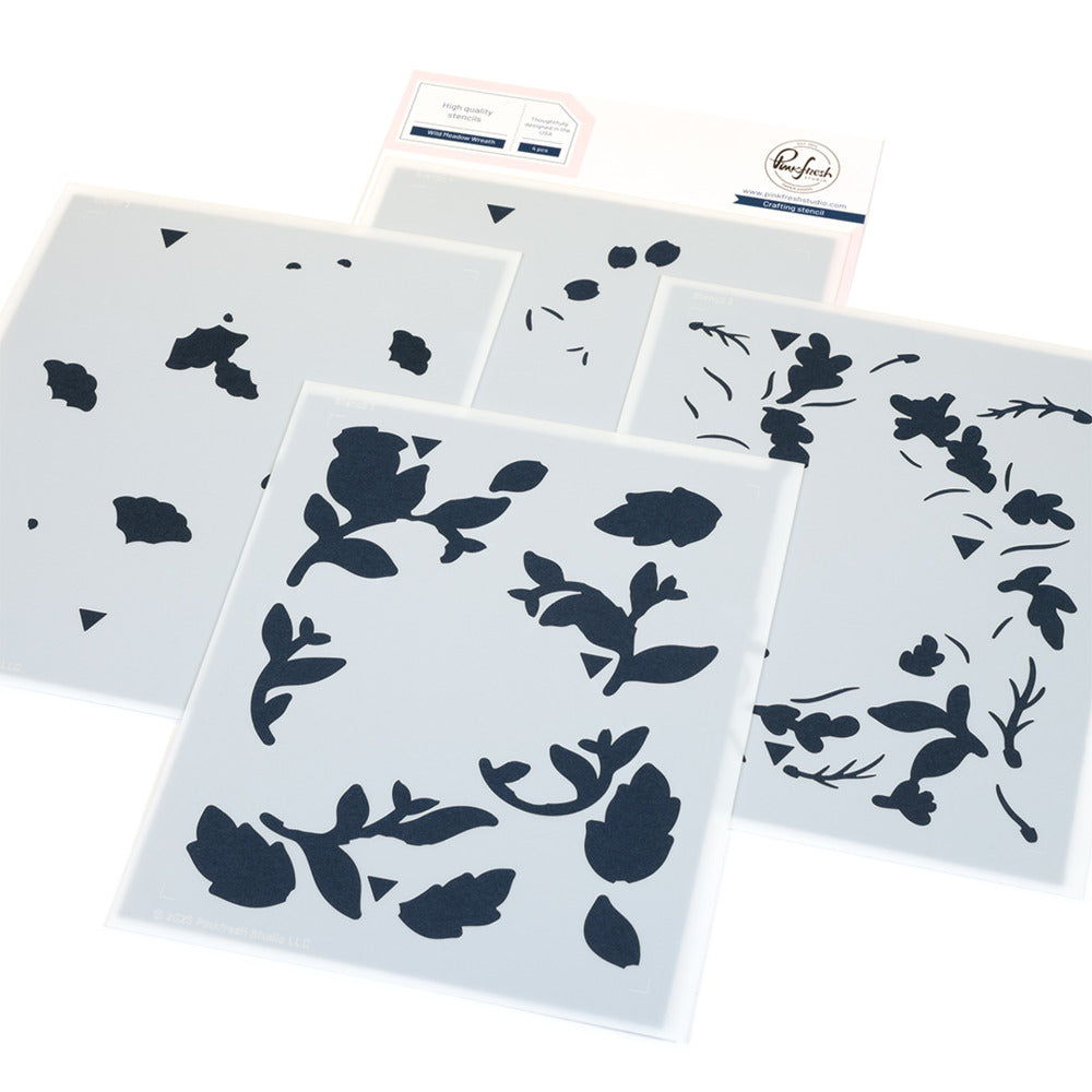 Pink Fresh Studio, Stencil, Wild Meadow Wreath Pre-order