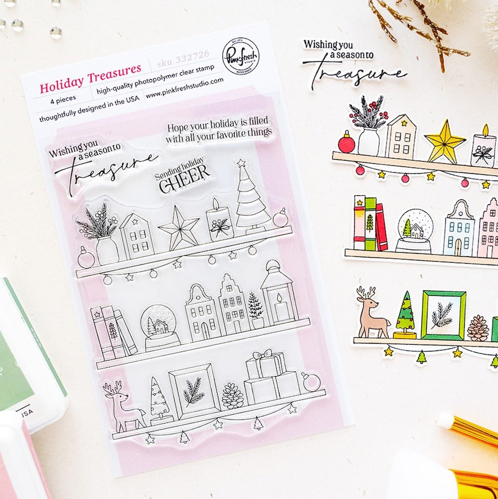 Pinkfresh Studio, Stamp, Holiday Treasures