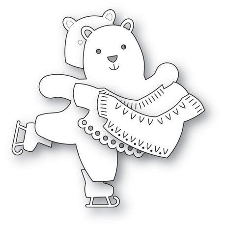 Poppy Stamps, Die, Nordic Skating Bear