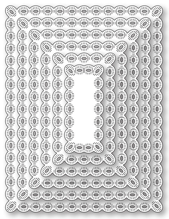 Poppy Stamps, Die, Fine Eyelet Frames