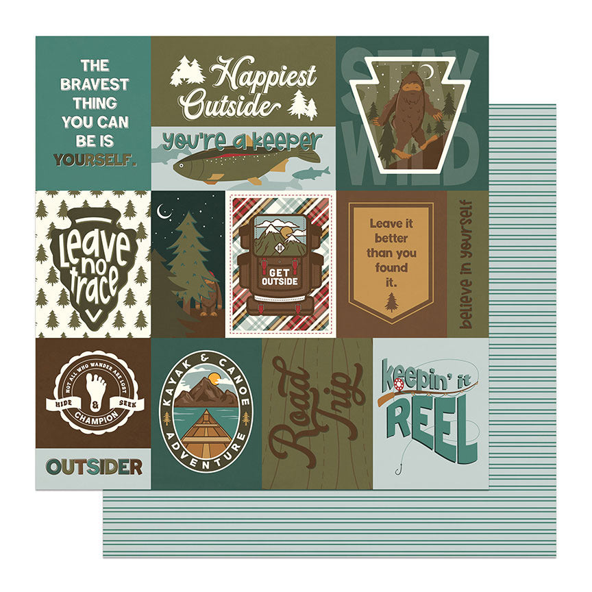 Photoplay Paper, 12X12 Patterned Paper, Camp Legend - Outsider