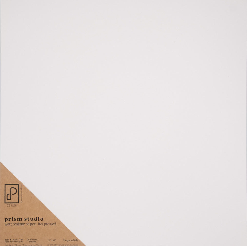 Prism Studio, Water Color, Hot Pressed, 12x12 Paper Pack