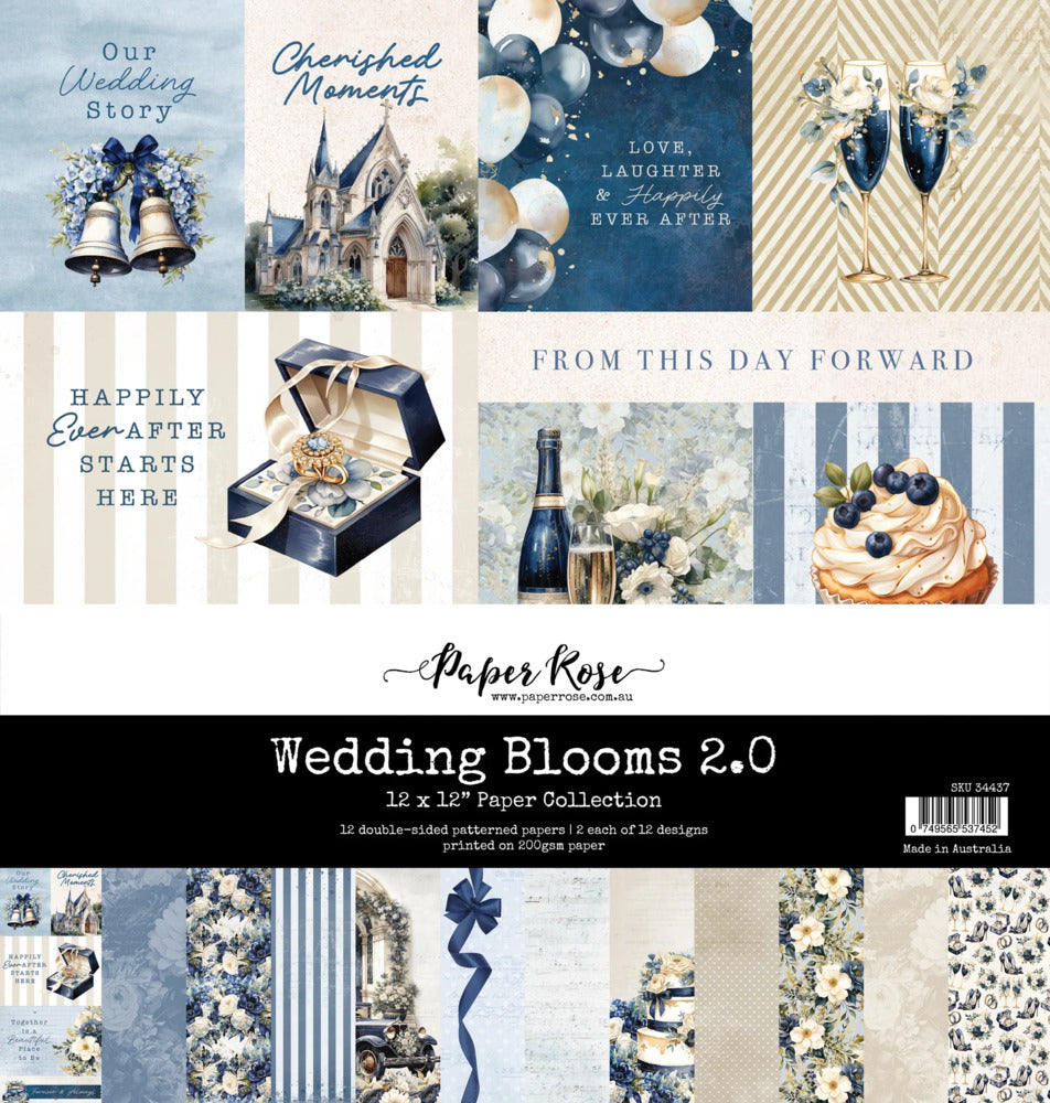 Paper Rose, 12X12 Paper Collection, Wedding Blooms 2.0